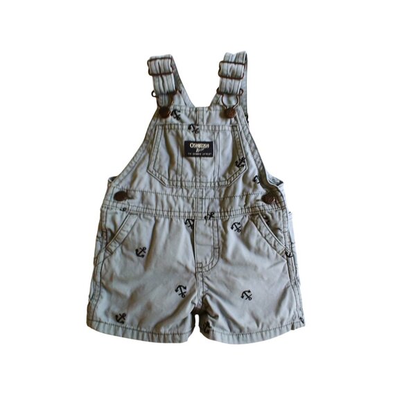 OshKosh Embroidered Anchors Shortalls 6 Months - Picture 7 of 7